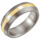Titanium and 14kt Yellow Gold Inlay Band