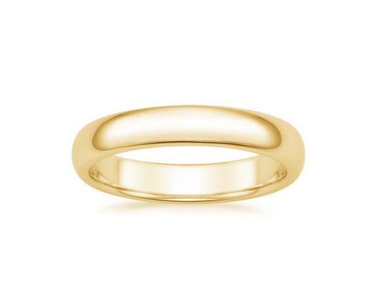 Gold Wedding Band 4mm