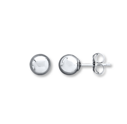 White Gold Ball Studs