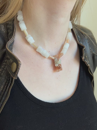 Aragonite Moonstone Necklace