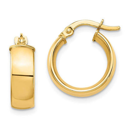 Wide Gold Hoops