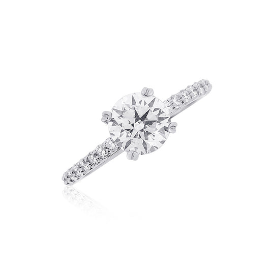 Custom Round Diamond Engagement Ring