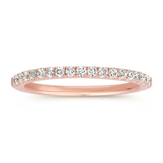 Rose Gold Thin Diamond Band