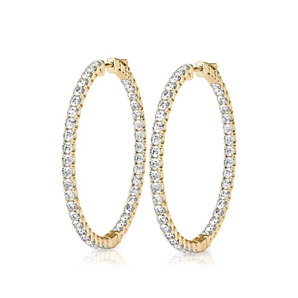 Oval Hoops in Yellow Gold