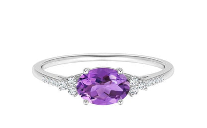 Amethyst and Diamond Ring