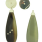 Buffalo Horn Diamond Drops with Fossilized Woolly Mammoth Tops