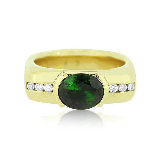 Custom Green Tourmaline Ring