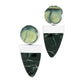 Jade and Fossilized Woolly Mammoth Earrings