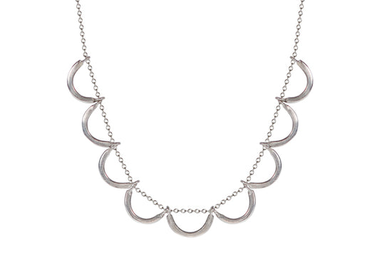 Small Curve Silver Necklace