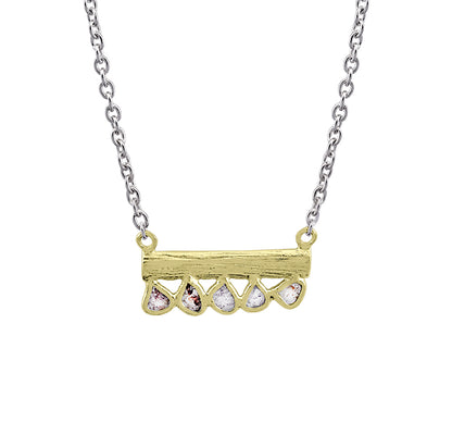 Diamond Slice Horizontal Bar Necklace