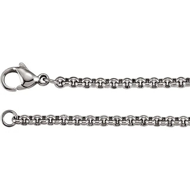 Steel Rolo Chain 24"