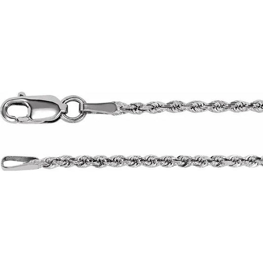 Silver Rope Chain-16 Inch
