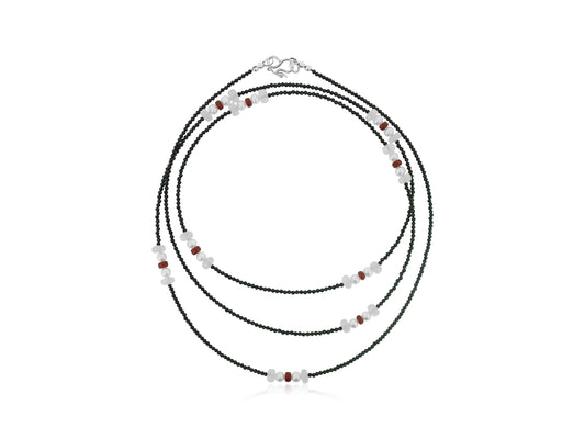 Mixed Gemstone Long Necklace