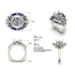 Custom Round Diamond Open Concept Ring