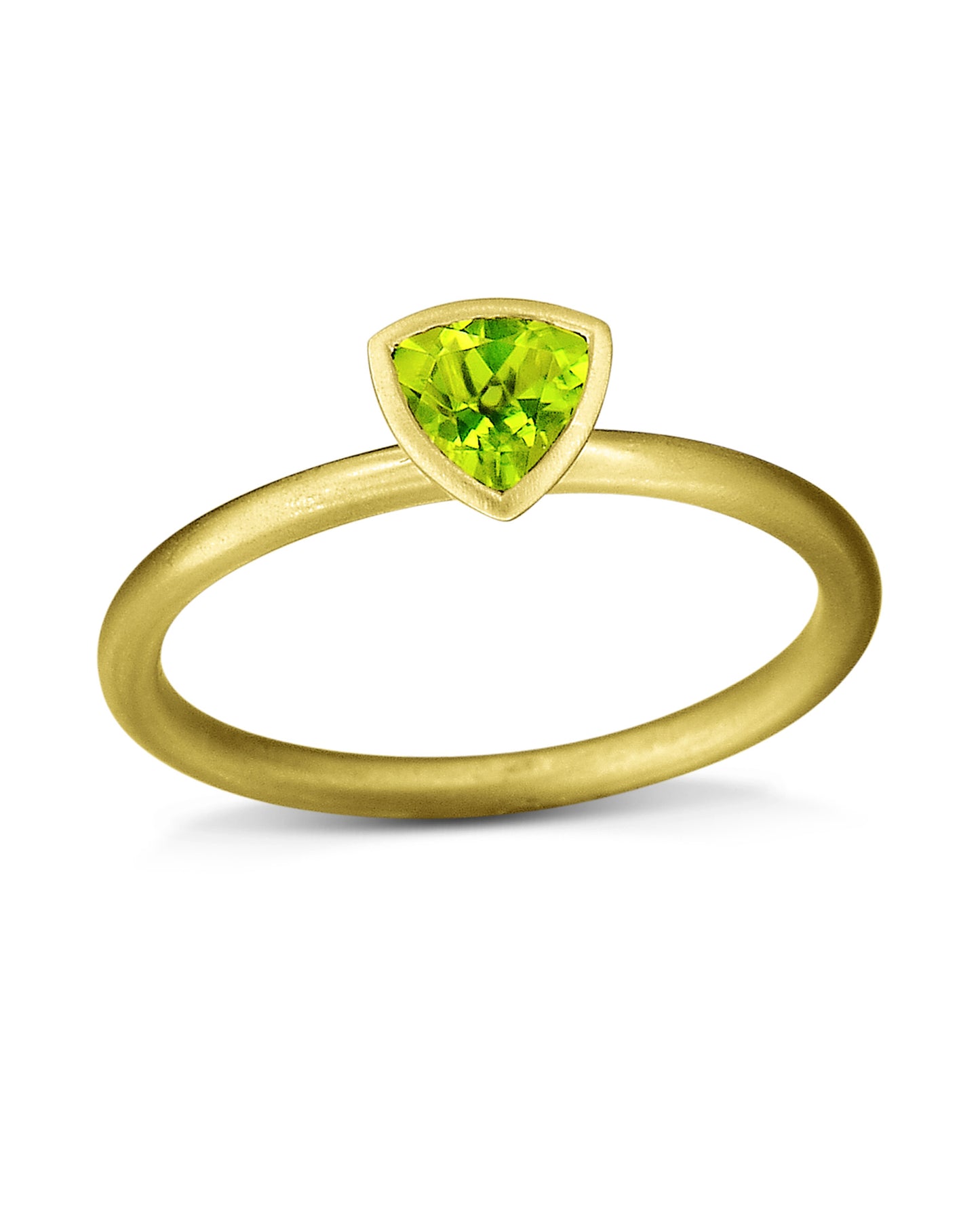 Peridot Solitaire in Yellow Gold