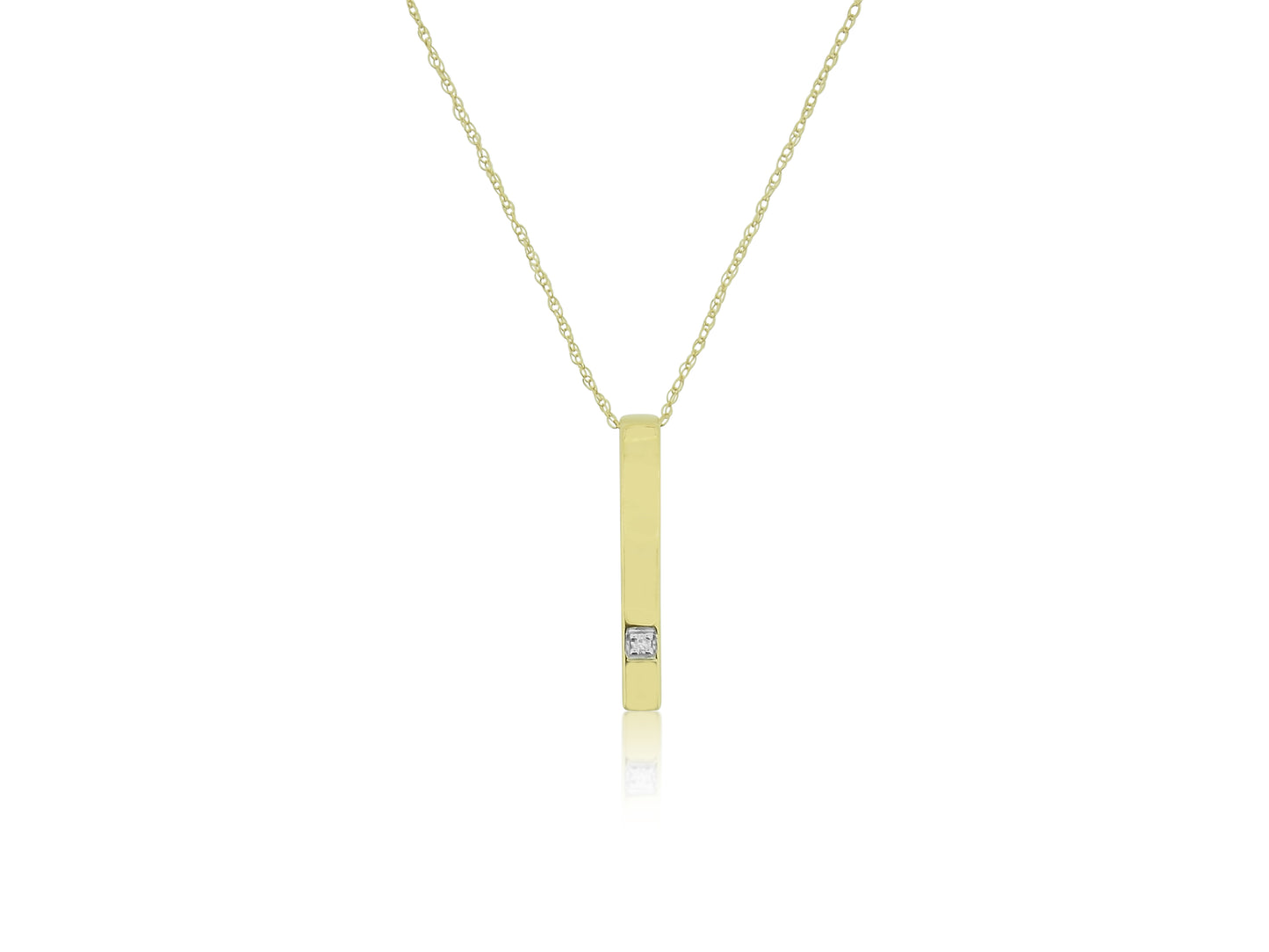 Gold Bar Diamond Necklace