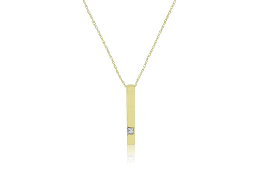 Gold Bar Diamond Necklace