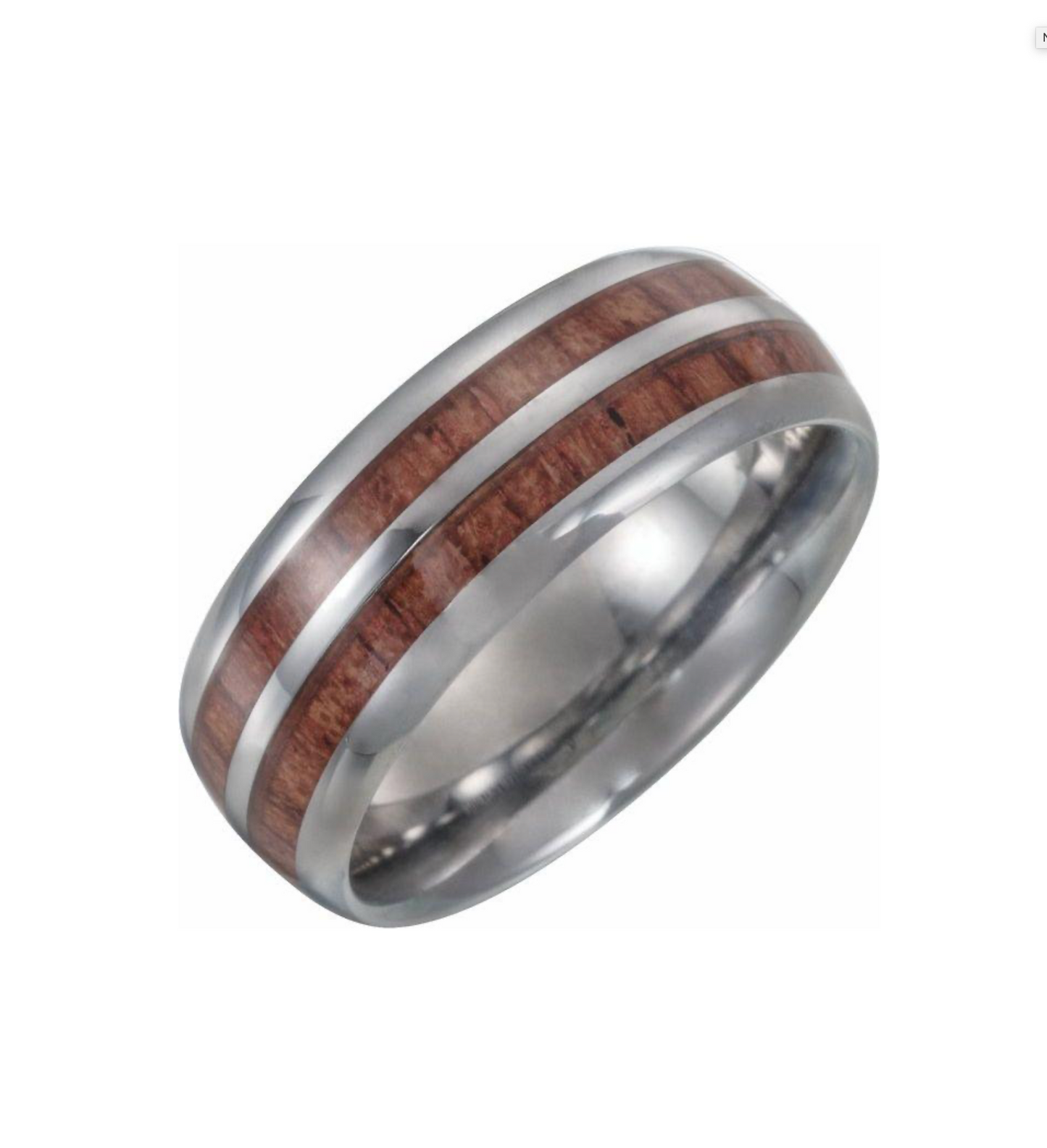 Tungsten and Wooden Men's Ring