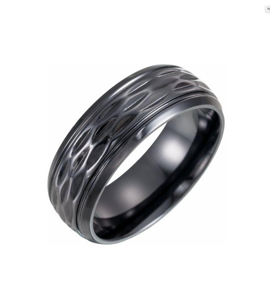 Black Titanium Men's Ring