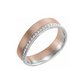 Rose Gold and Diamond Curved Ring