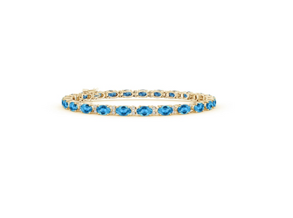 Vintage Blue Topaz Line Bracelet