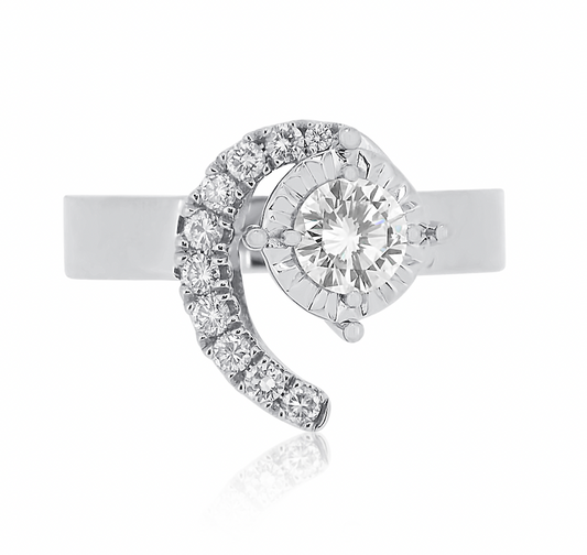 Custom Diamond Swirl Ring