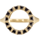 Sphinx Trapeze Black Diamond & Gold Bar Statement Ring