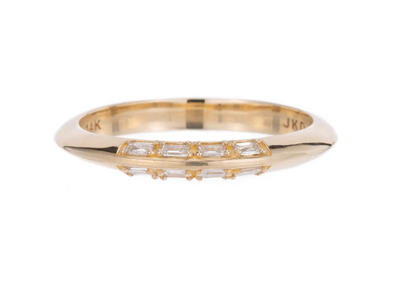 Knife Edge Baguette Diamond Ring