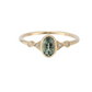 Green Sapphire Duo Deco Ring