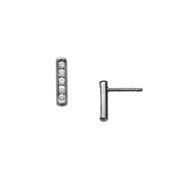 Diamond bar earrings