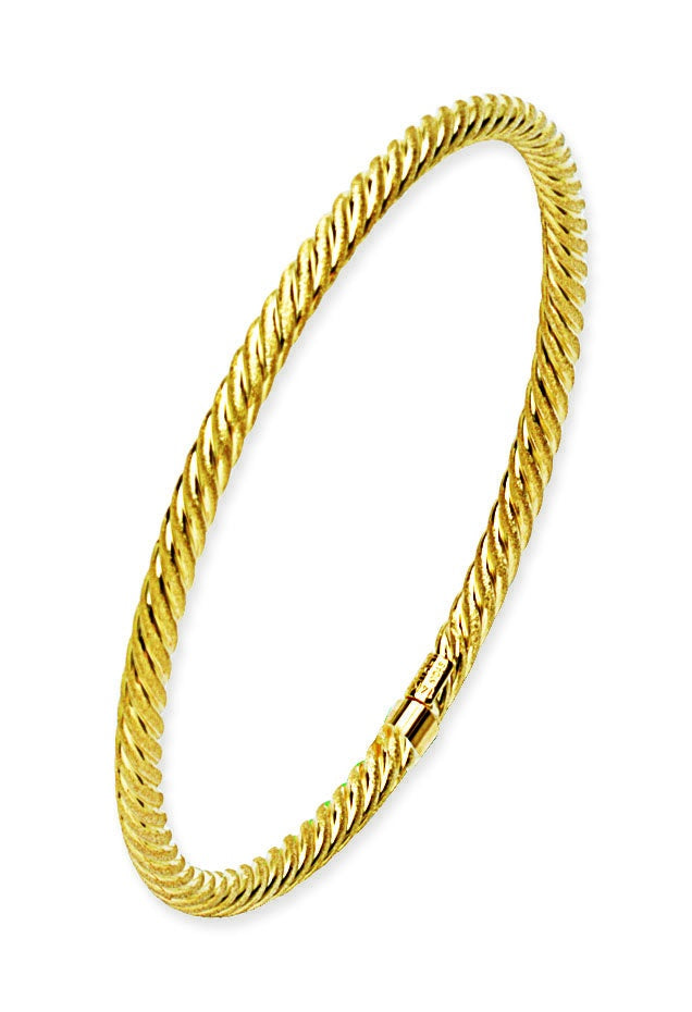 Golden Spiral Bangle Bracelet