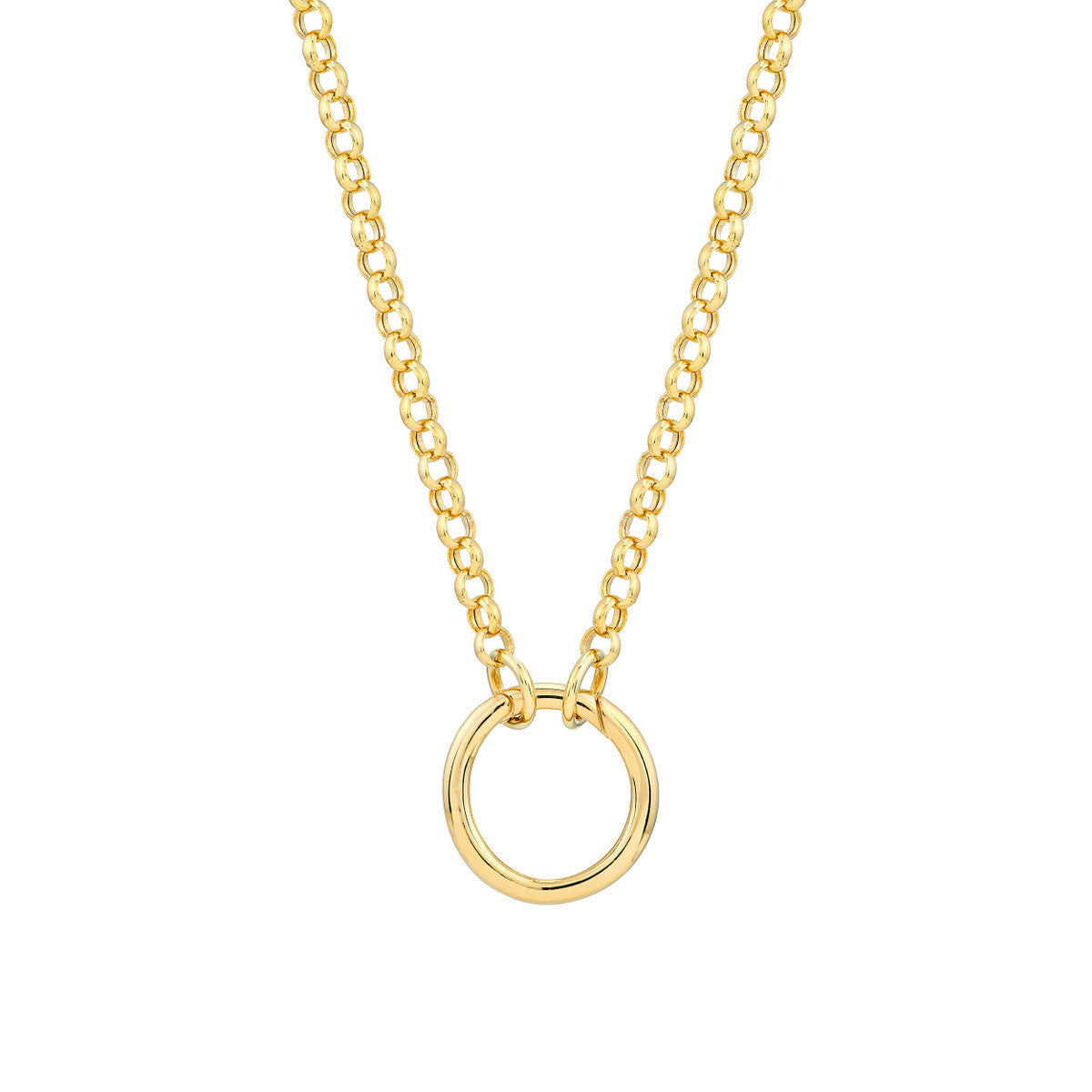 Rolo Chain with Round Charm Clasp