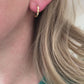 Milgrain Diamond Hoop Yellow Gold