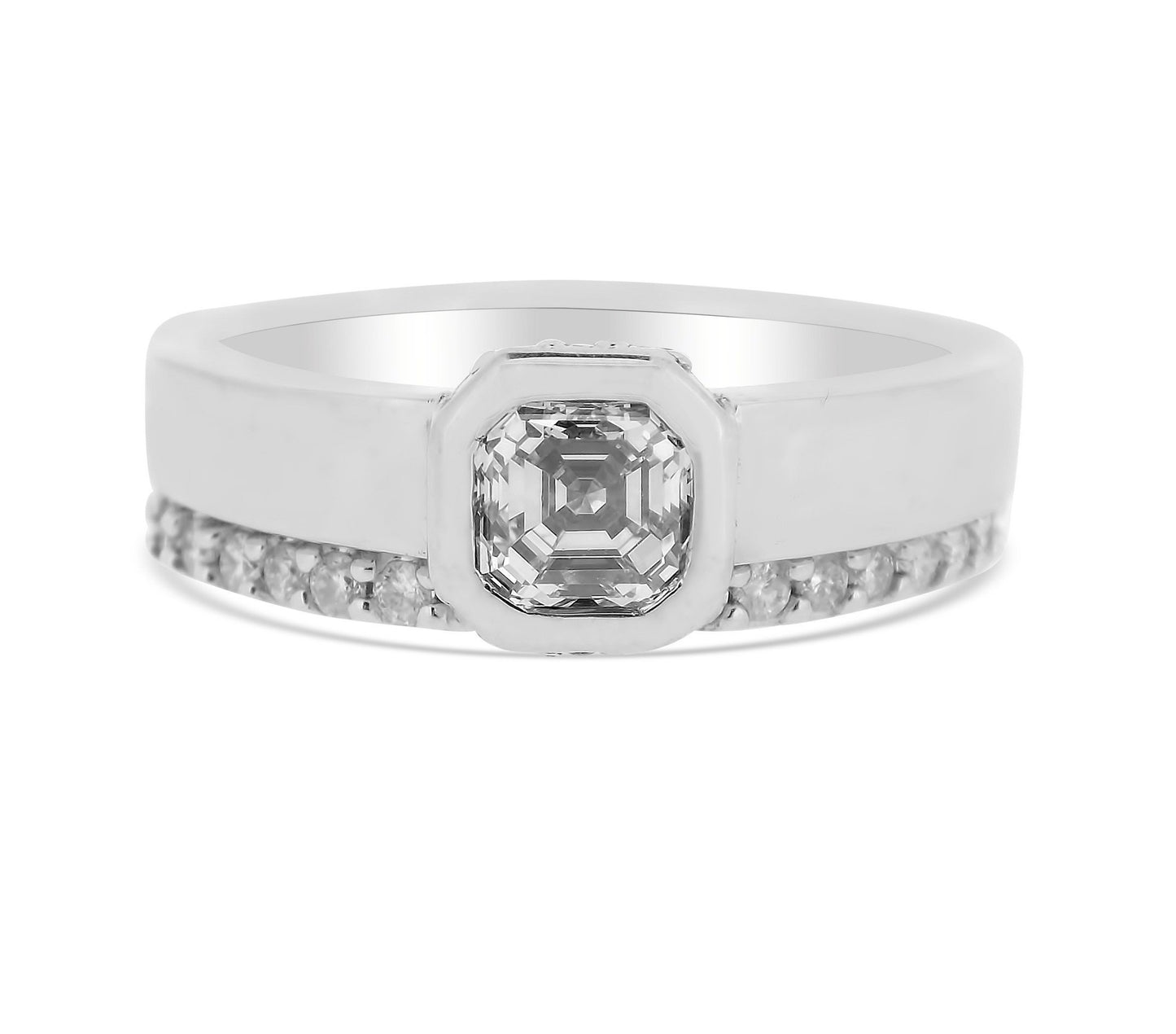 Ascher Bezel Set Engagement Ring