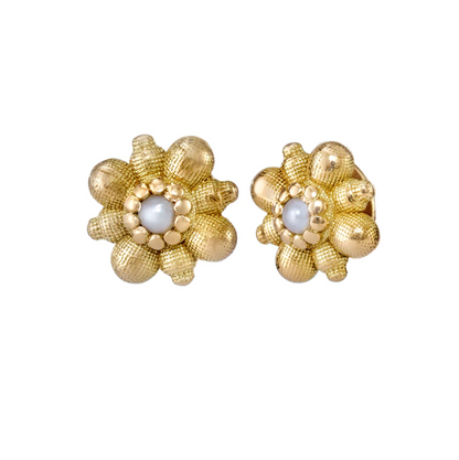 Dainty Gold Flower Stud Earrings