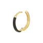 Black and Gold Enamel Hoop Earrings