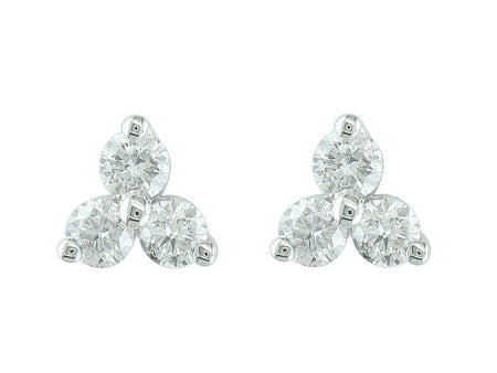 Triangle Cluster Diamond Earrings