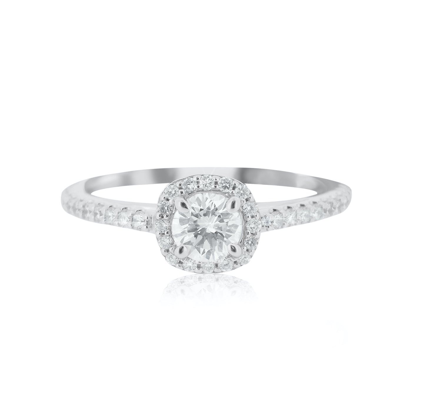 Diamond Halo Engagement Ring