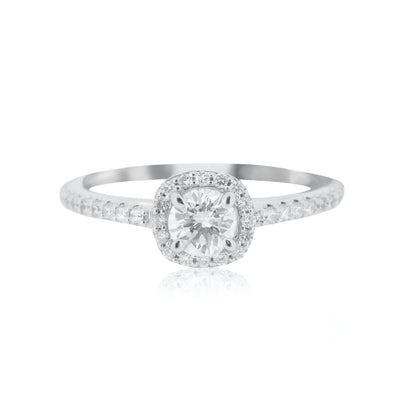 Diamond Halo Engagement Ring