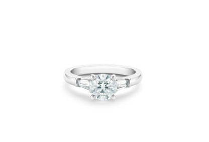 Diamond Ring with Baguette Accents