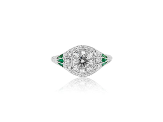 Emerald and Diamond Vintage Style
