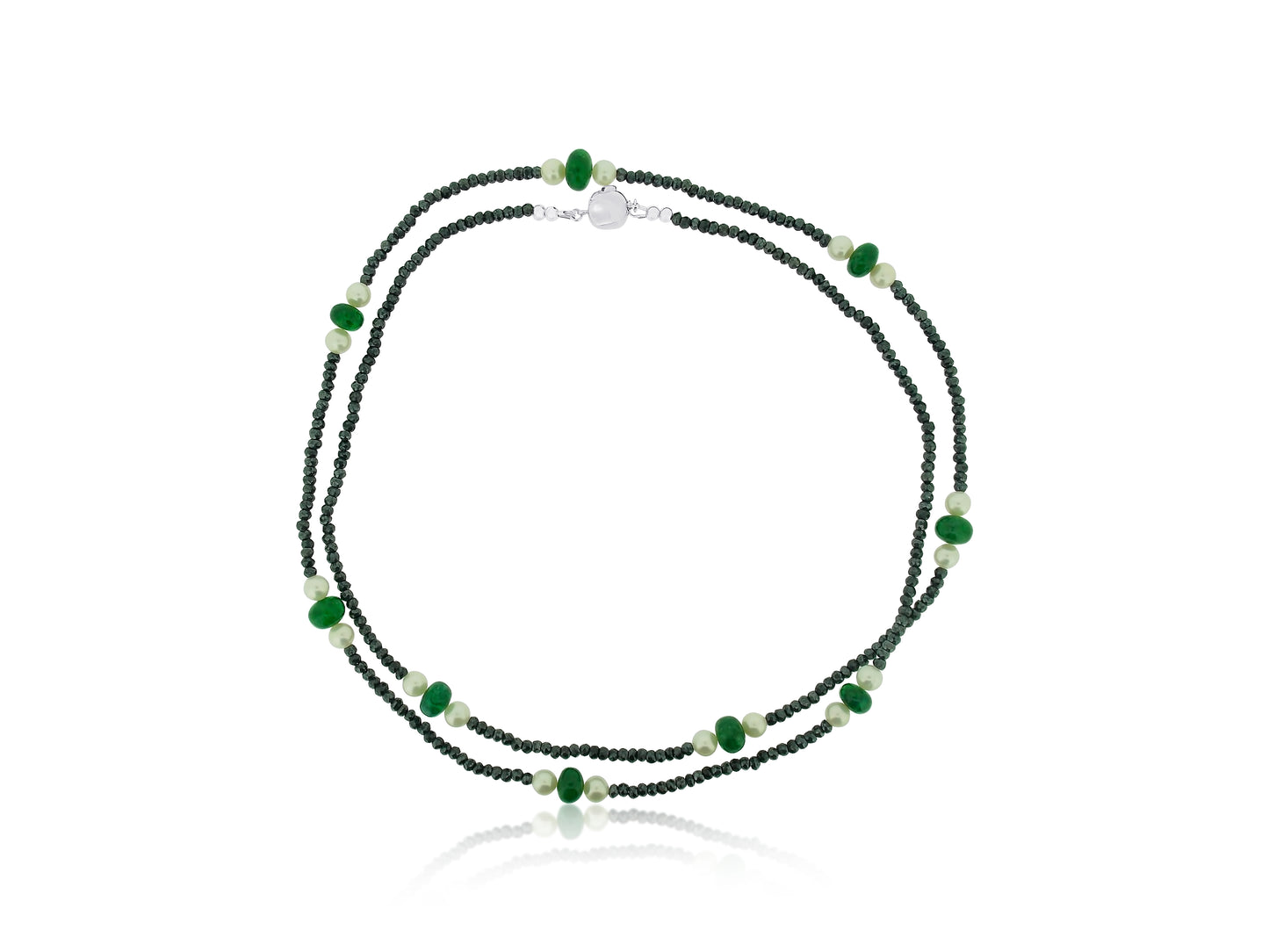Emerald Rondelle Spinel Necklace