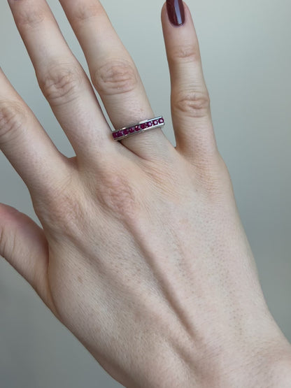 Ruby Bar Square Ring