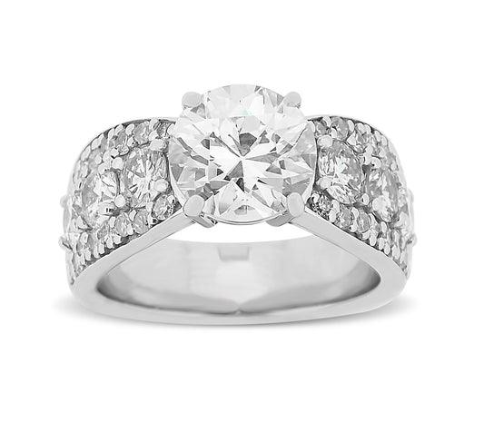 Spectacular Wide Paved Ring