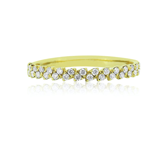 Double Diamond Slant Ring