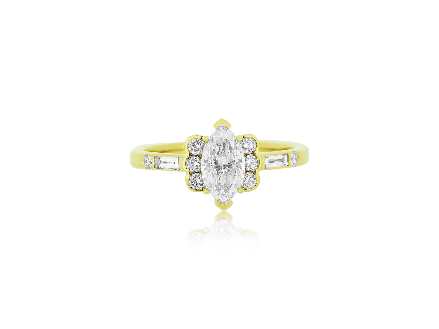 Stunning Custom Marquise Engagement Ring