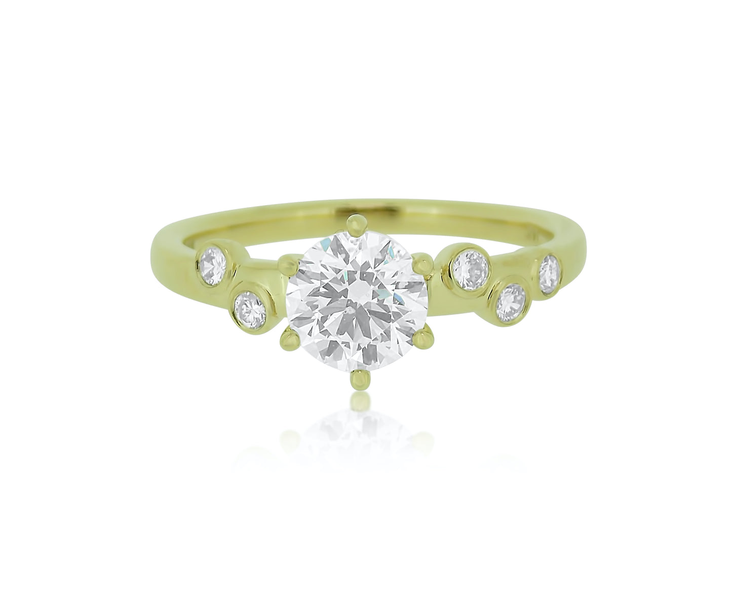 Bezel Accented Engagement Ring