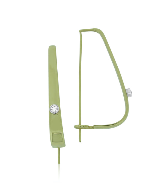 Golden Diamond Drop Earrings