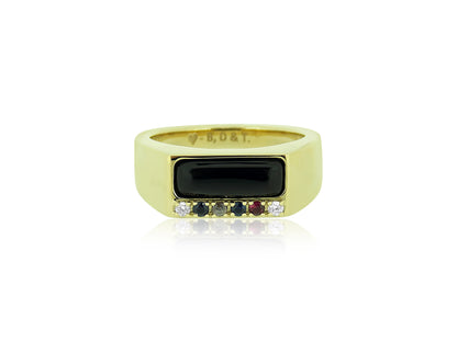 Legacy Onyx and Birthstone Ring