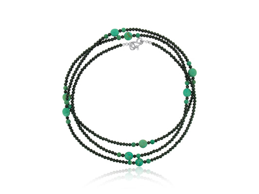 Green Turquoise Spinel Long Necklace